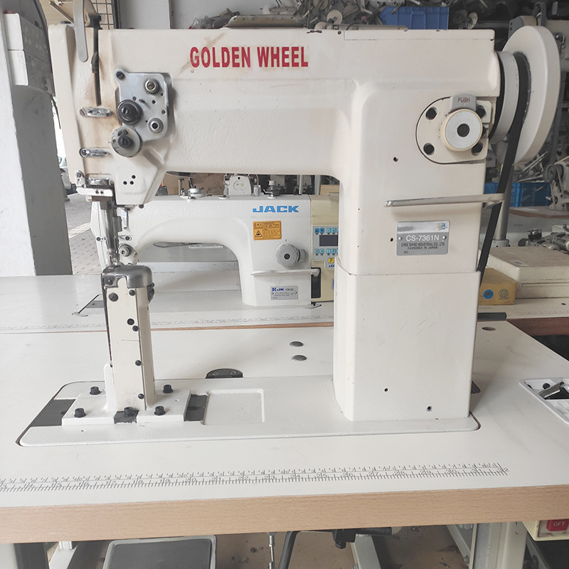 二手金轮7361高车原装高柱车手袋箱包皮革加工设备工业厚料缝纫机