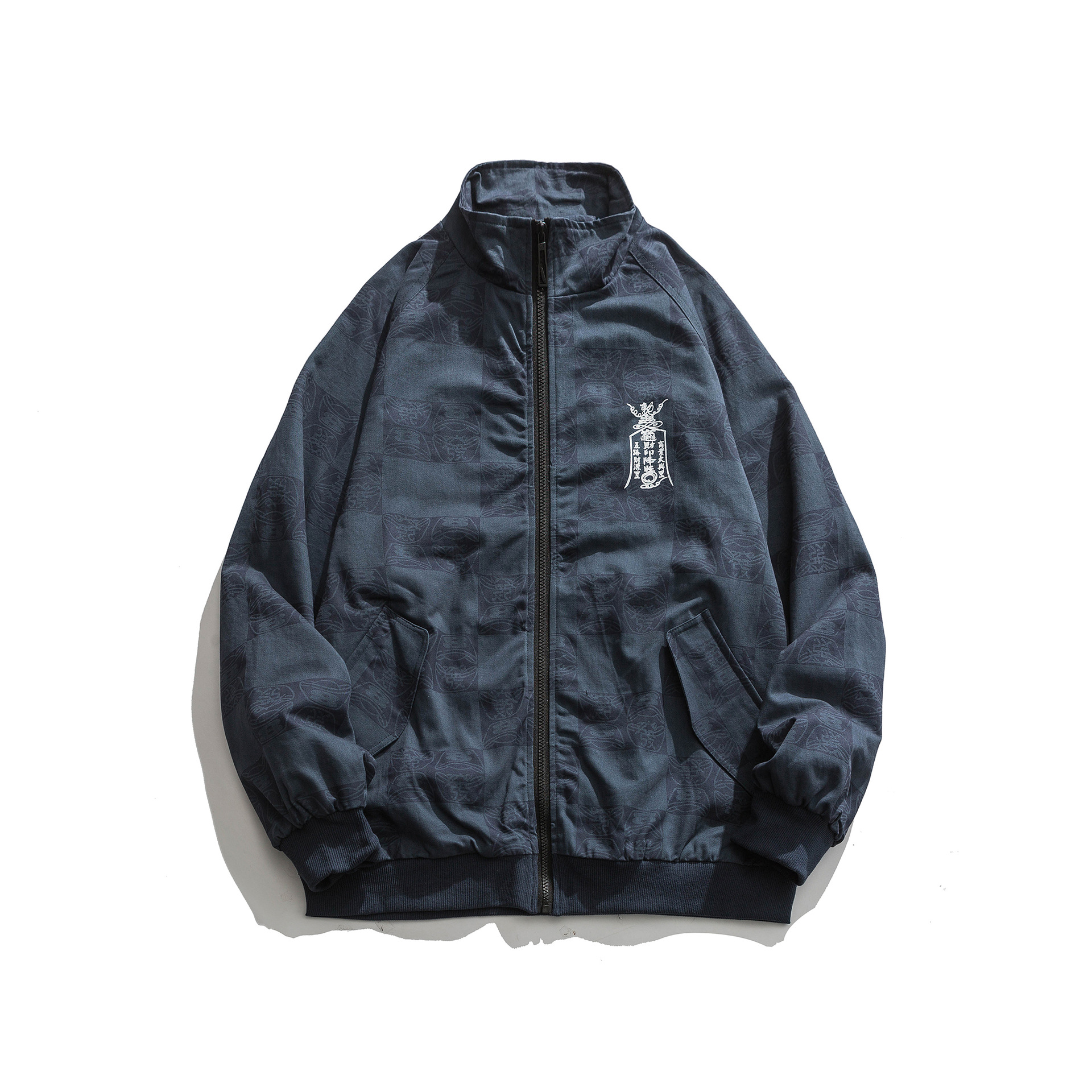 悟航飞行夹克男春秋中性风翻领外套潮教练机能运动棒球服男装w12