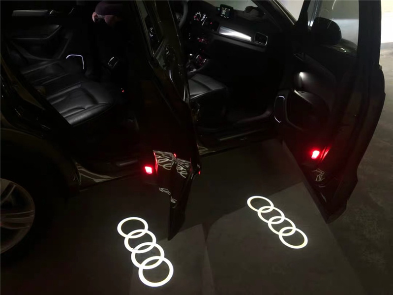 适用于奥迪不褪色迎宾灯a6l a4l a5 q3 q5l q7车门灯改装投影灯