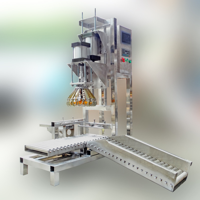 生产涂料油漆桶铁桶自动压盖机花篮盖压盖机夹盖封口机