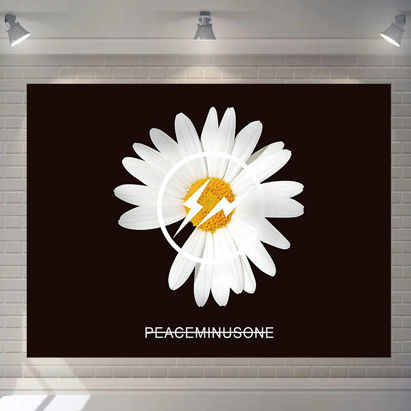 权志龙同款小雏菊挂布 背景布ins潮流背景装饰卧室床头大白墙改造