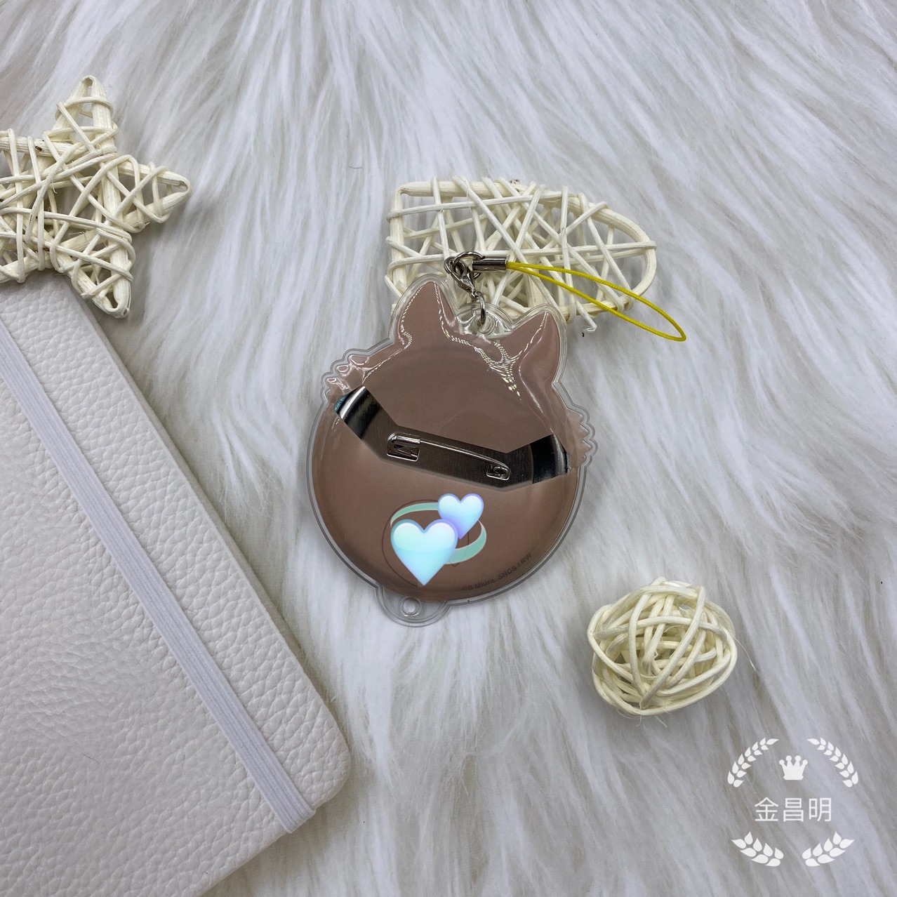 同人动漫周边马口铁徽章钥匙扣定制双闪吧唧保护套高档礼品赠品