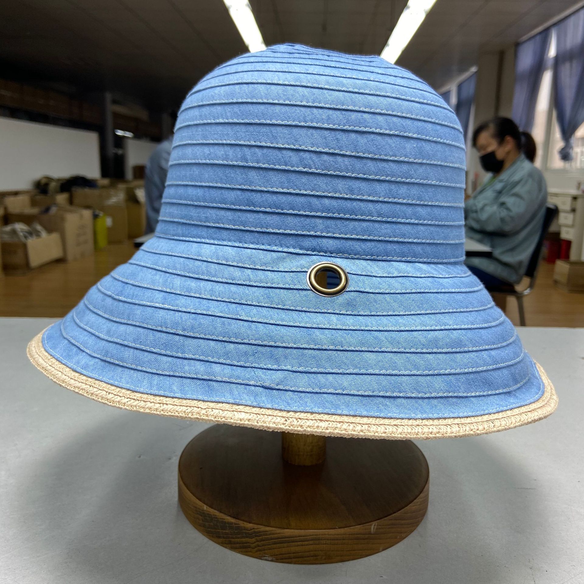 工厂直销帽子女新款春夏季日本精美和纸时尚遮阳帽限购wx192