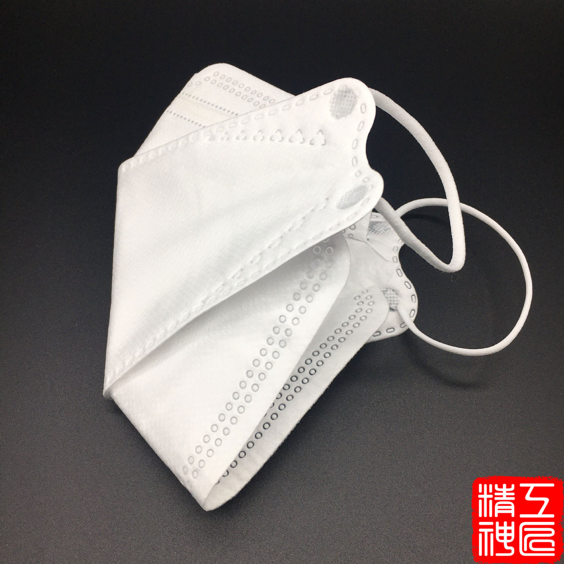 实力工厂出品高品质无纺布柳叶式kn95双层熔喷布四层防护口罩