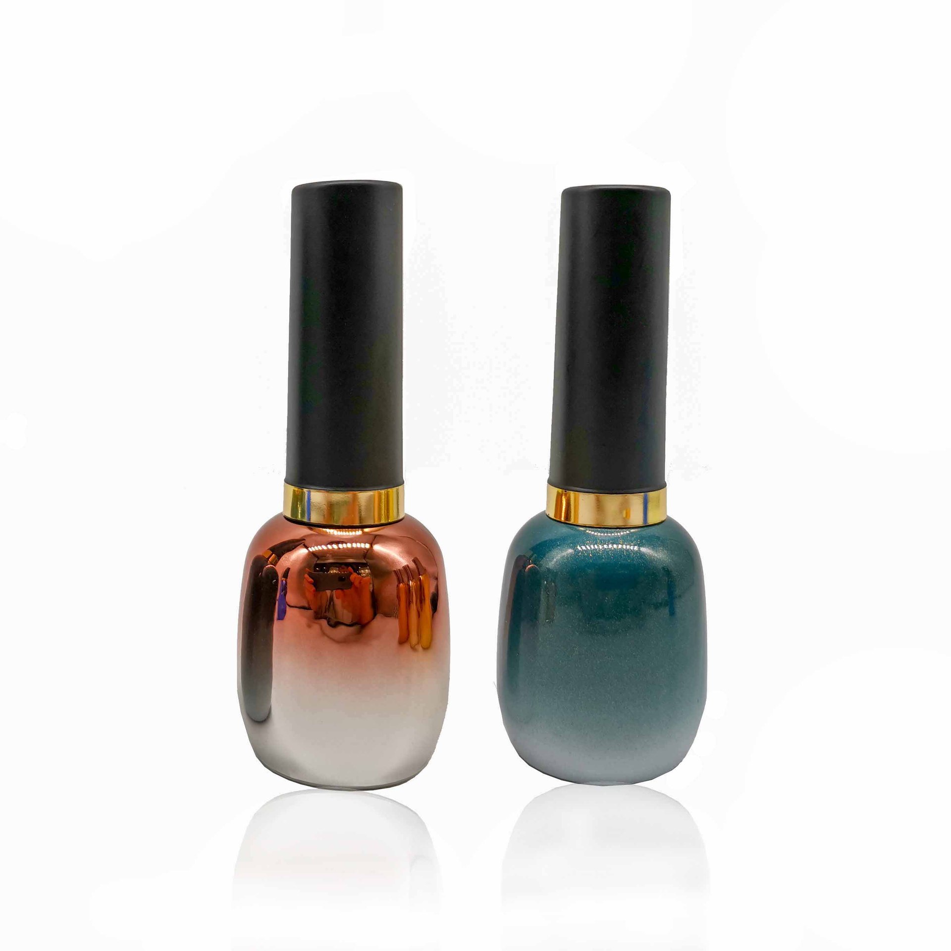 批发新款创意指甲油瓶电镀避光甲油胶美甲甲油胶瓶