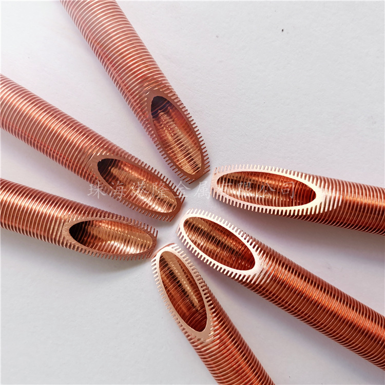 油冷却器翅片管冷凝管紫铜冷却管高效螺纹铜管φ12.2mmφ12.7mm