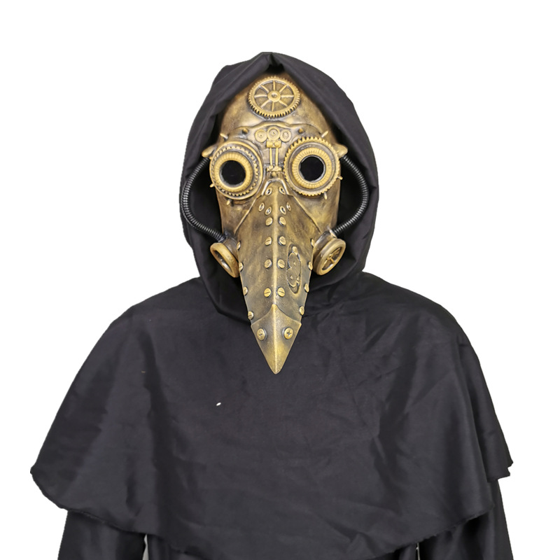 医生鸟嘴面具 瘟疫鸟嘴面罩 长鼻子面具 万圣节 蒸汽朋克面具