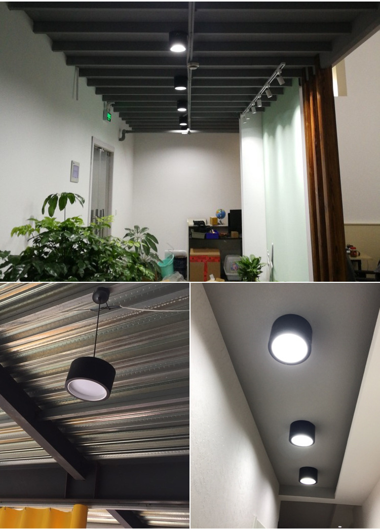 led明装筒灯3w7w12w18w圆形吸顶吊线筒灯居家商用吊顶灯具