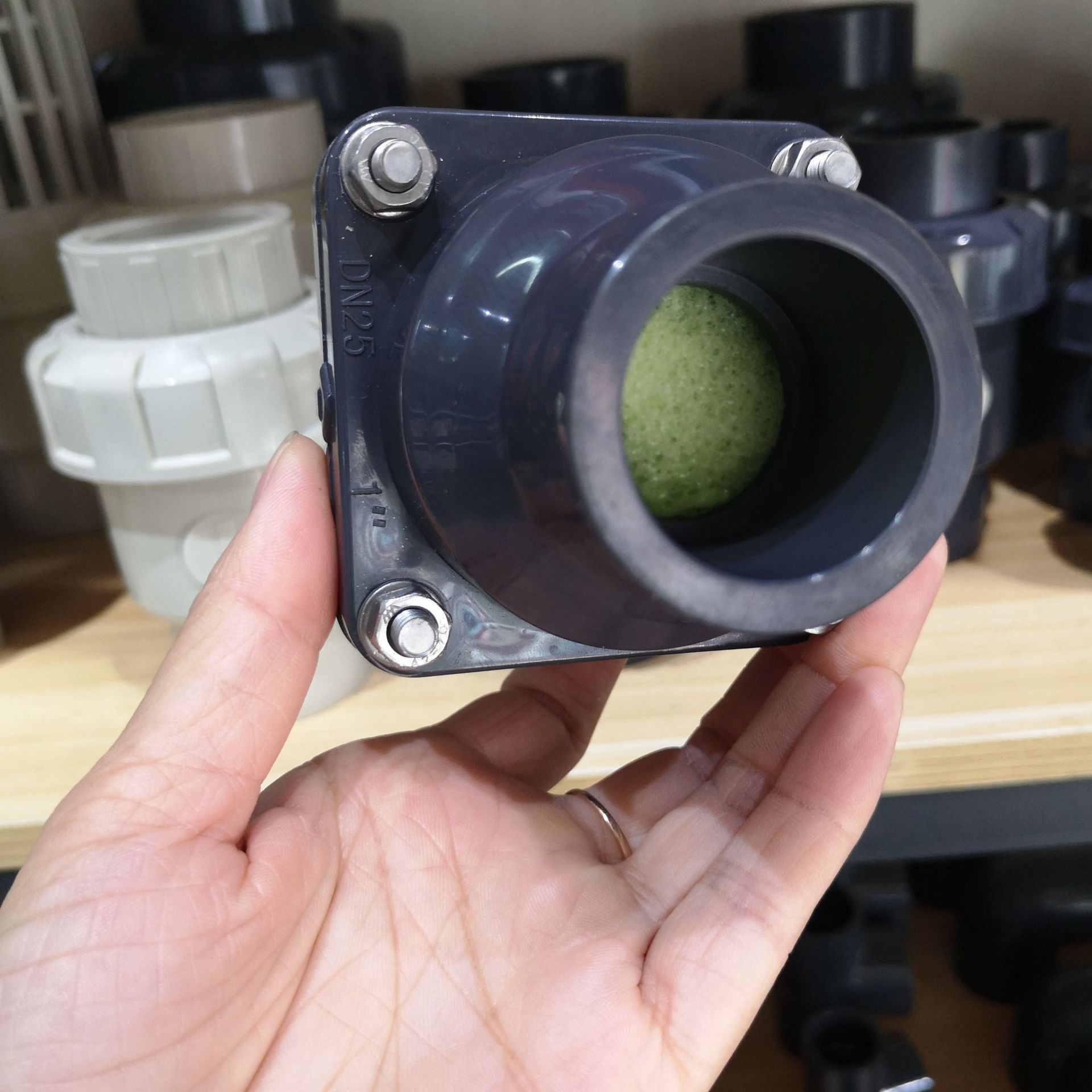 pvc翻板式止回阀排水管管道塑料下水管逆止阀40 50 65 80 100mm