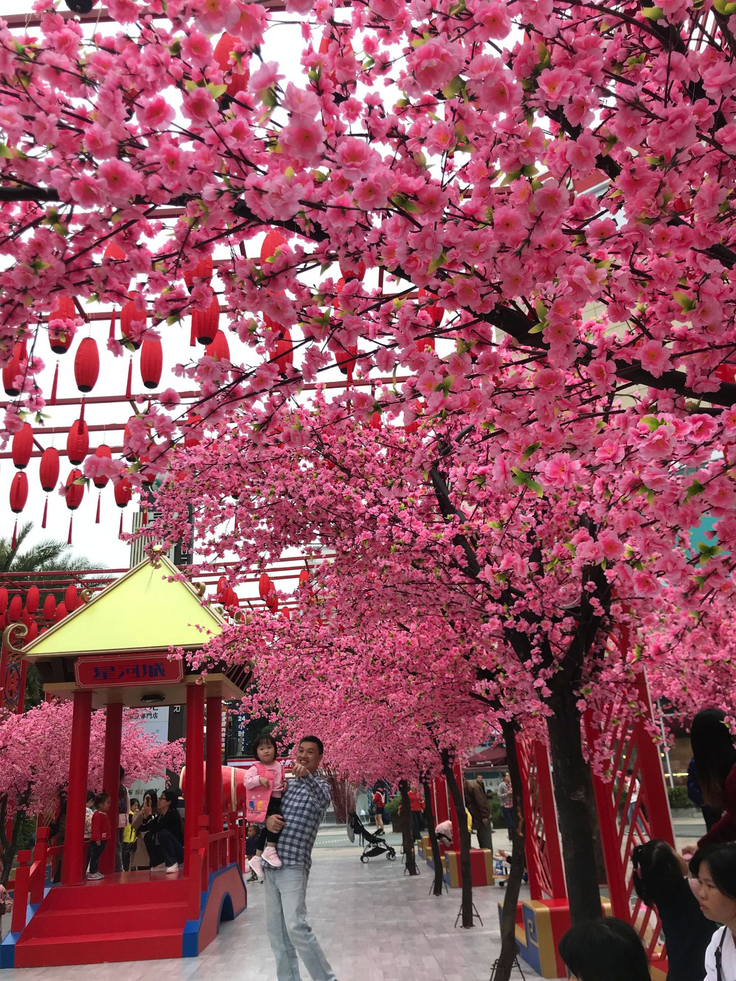 仿真桃花树真木杆桃花树粉红色树许愿树商场公园装饰厂家生产直销