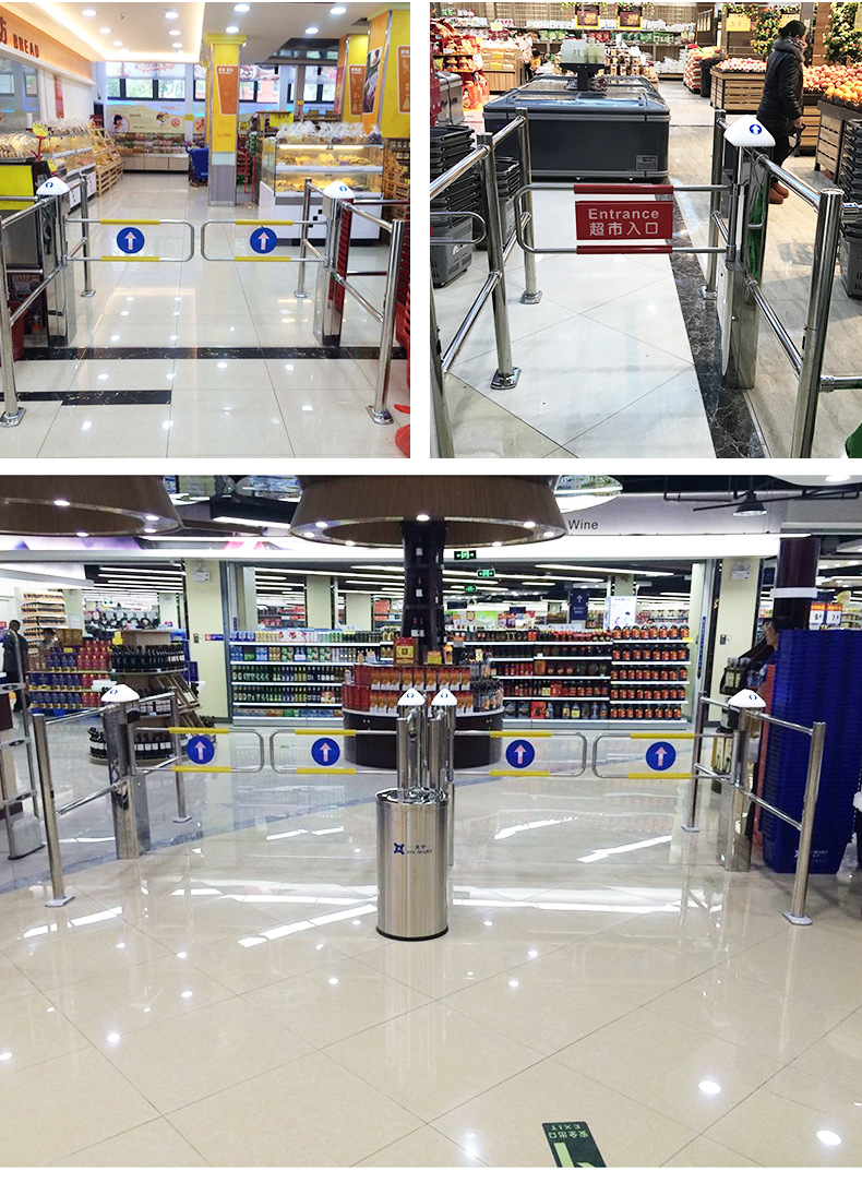 定制红外型自动感应门超市单向感应入口门自动门入口红外线安全门