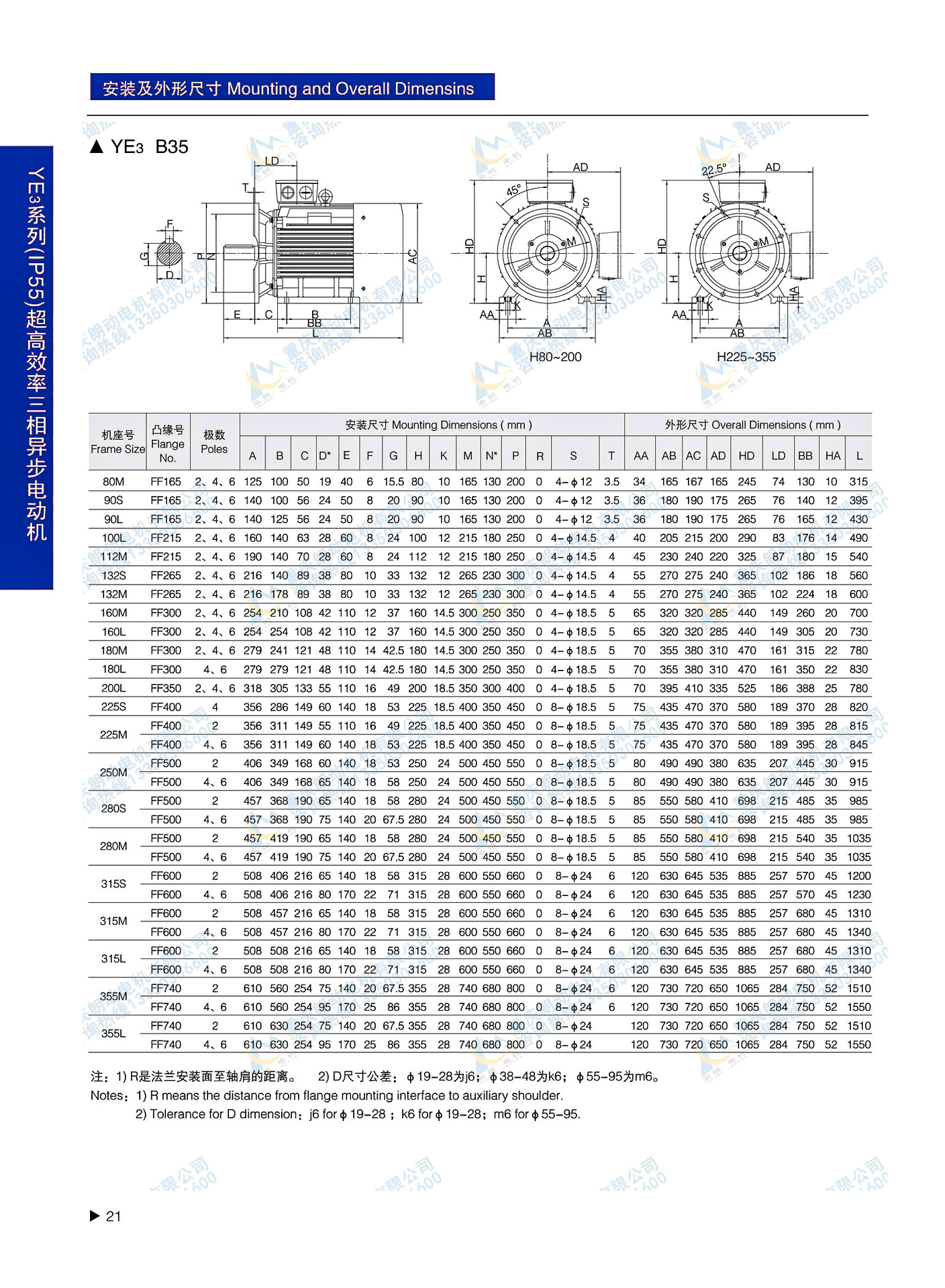 三相异步交流电动机国标电机耐高温马达ye3-160m1-2/11kw