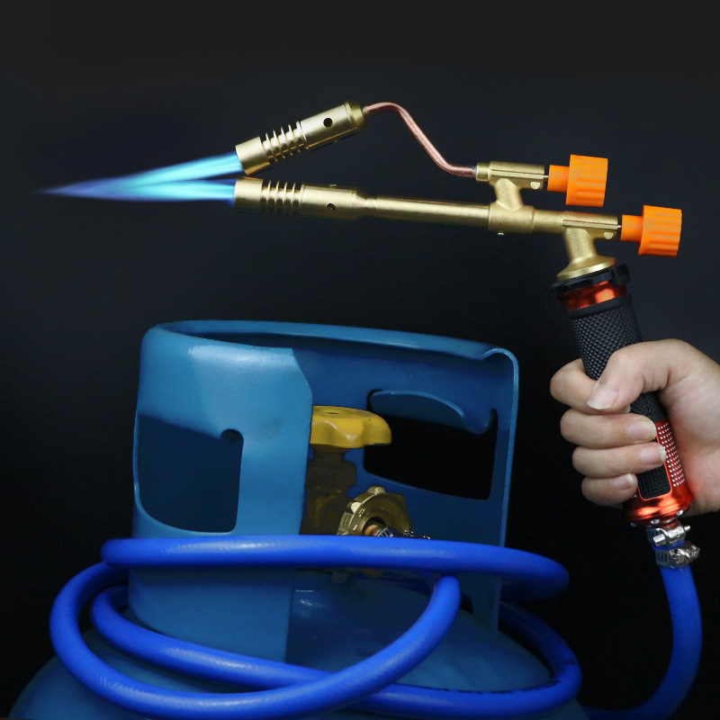 液化气焊枪喷火枪无氧焊枪煤气焊枪家用纯铜小型式双头焊枪焊炬