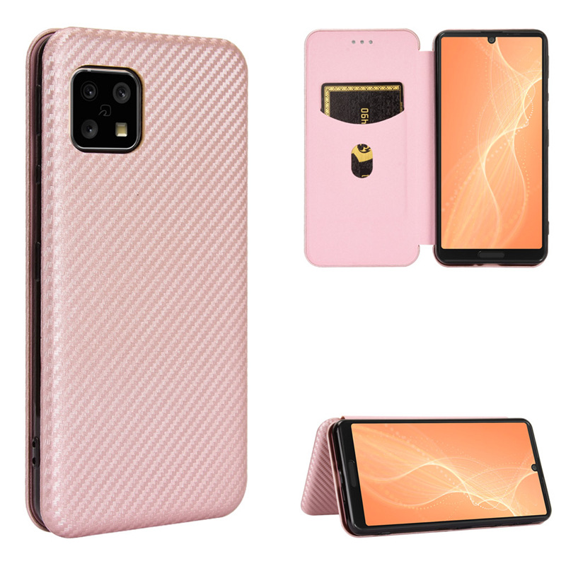 夏普sense4手机壳多功能sense4 5g翻盖磁扣插卡碳纤维皮套保护套