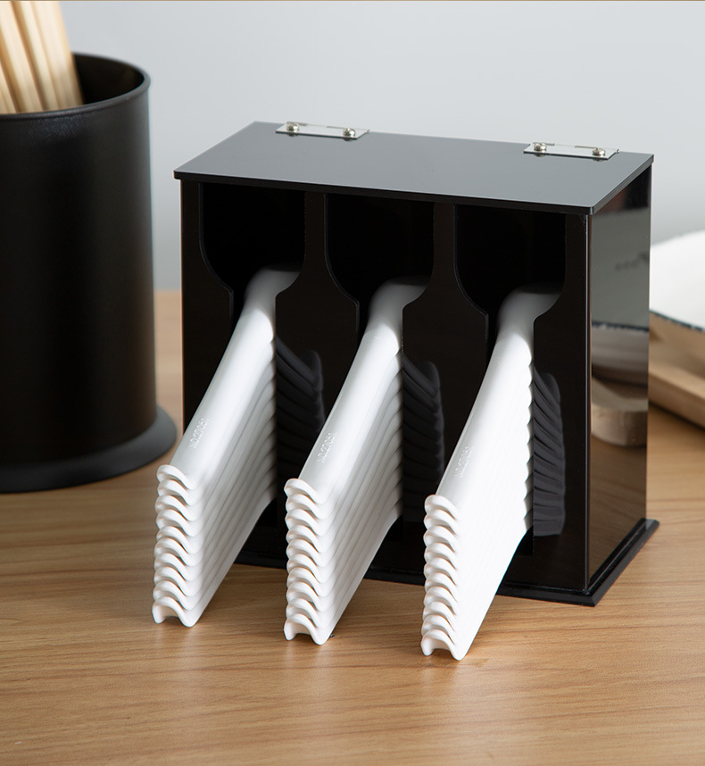 亚克力勺子架厨房筷子沥水收纳盒置物架餐饮火锅店勺子存放架商用