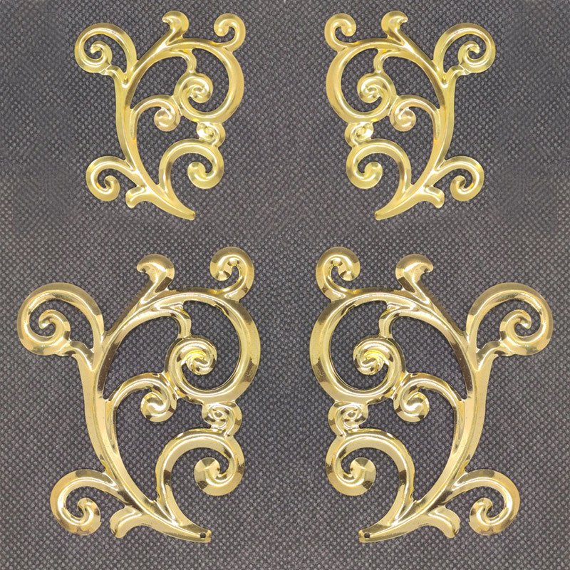 工艺饰品金属铁花片 85*70mm花草藤条造型铁花片 树藤花片 一对价