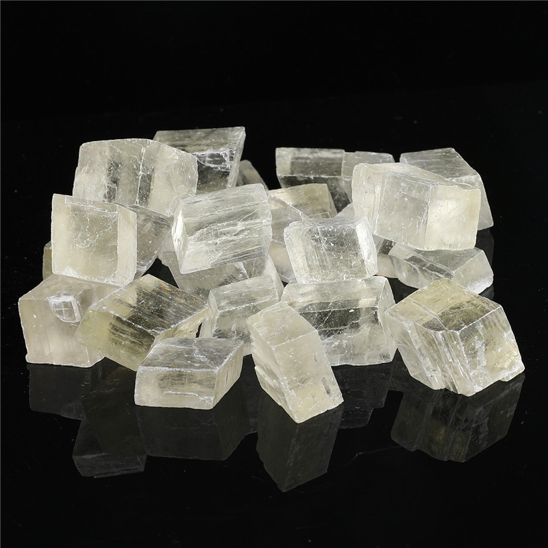 厂家直供批发 小颗粒矿物晶体原石材料 方解石浅黄色原石毛料 2cm