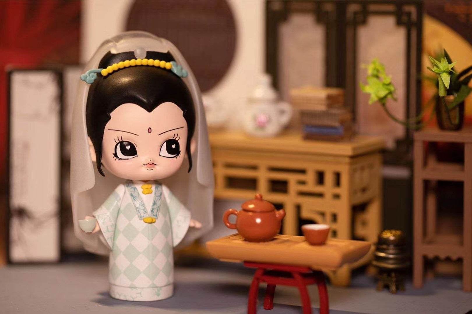 正版红楼梦十二金钗国潮盲盒中国风惊喜手办娃娃摆件礼物玩具