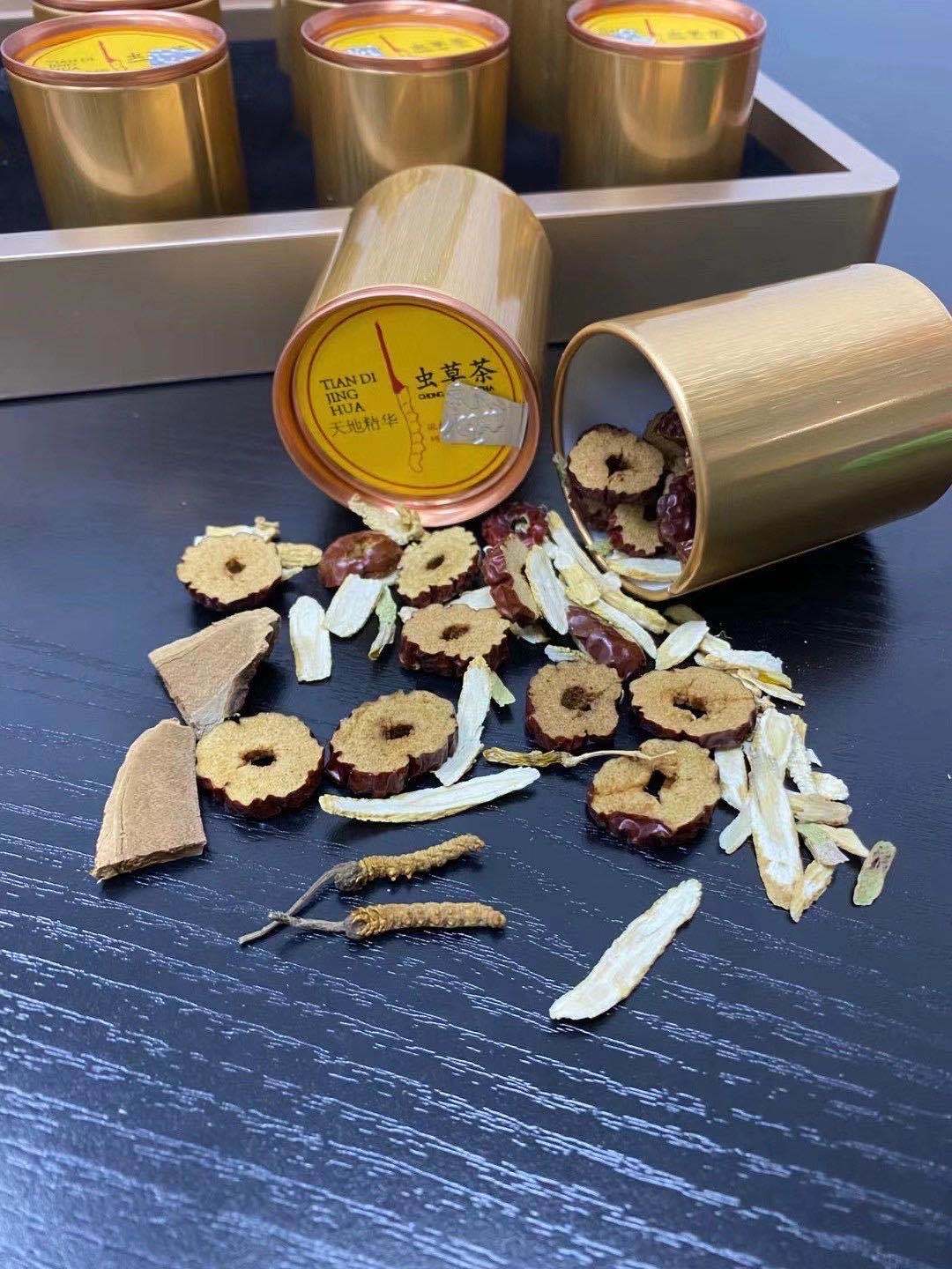 虫草小罐茶 虫草茶 12罐/20罐/套2条虫草一罐一手货源 可一件代发