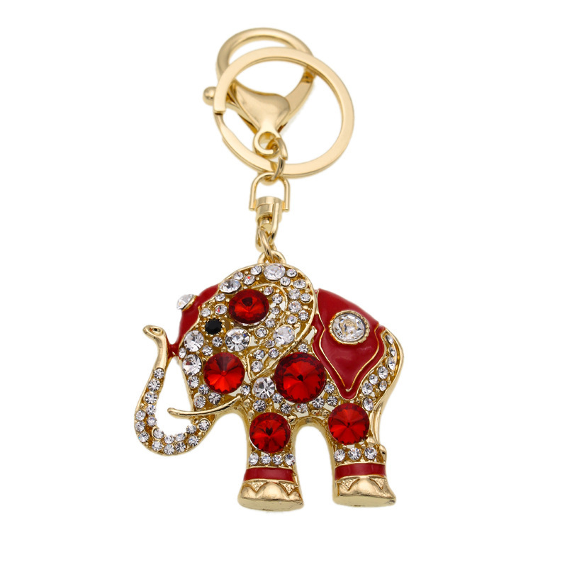新款镶钻创意钥匙扣泰国吉祥物水晶大象包挂件促销小礼品可定logo