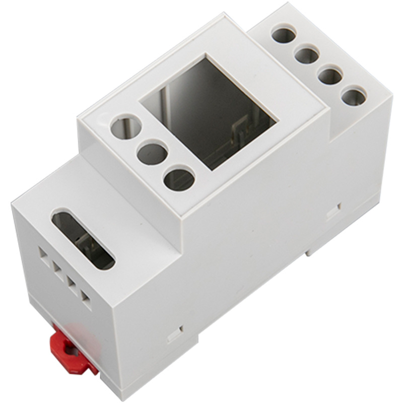 单相导轨电器盒外壳导轨式接线盒塑料plc外壳定制85*36*63mm