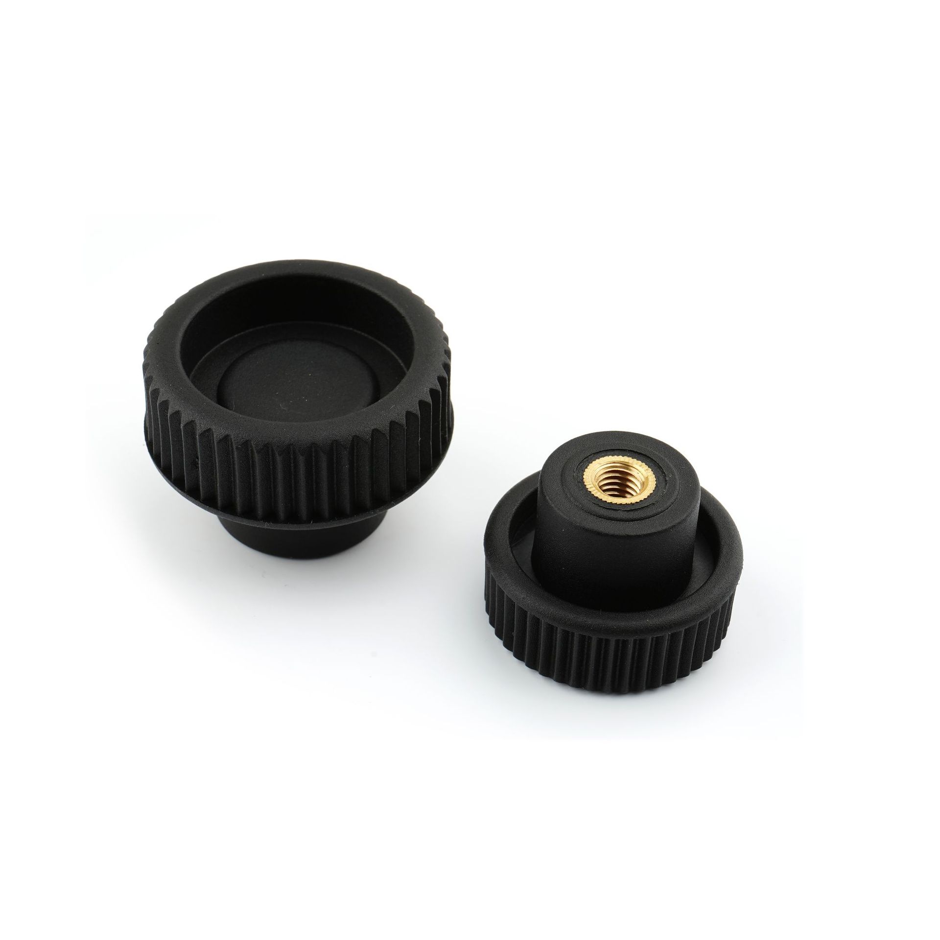 滚花旋钮,铜嵌件,塑料旋钮,塑料把手,机床操作件 bk38.0076