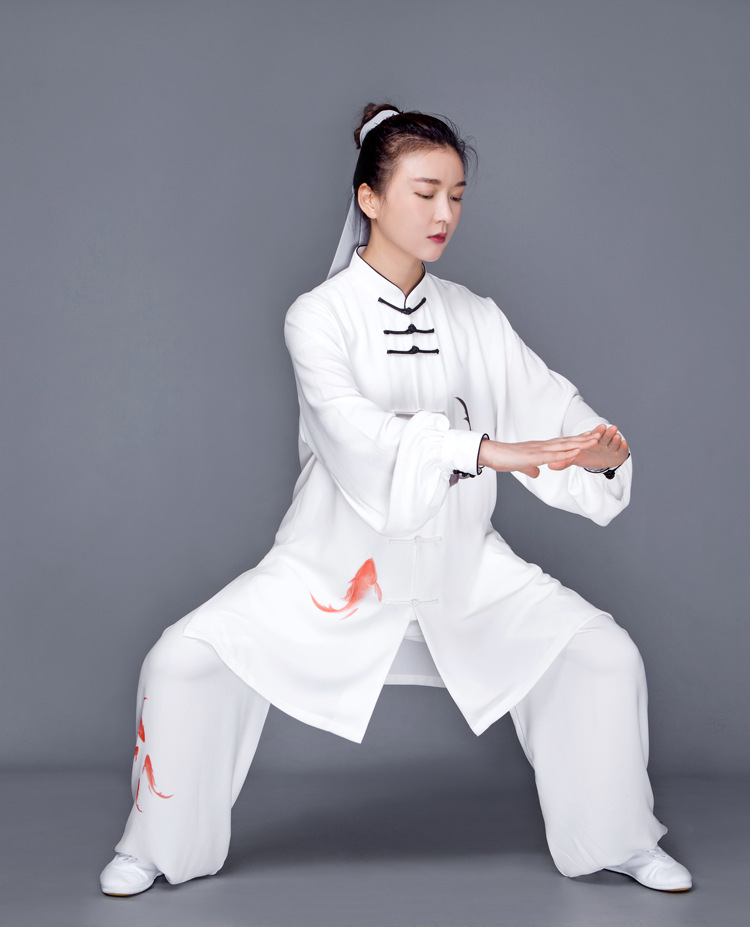 小和山太极服女夏新款飘逸手绘时尚表演服太极拳练功服装男中国风