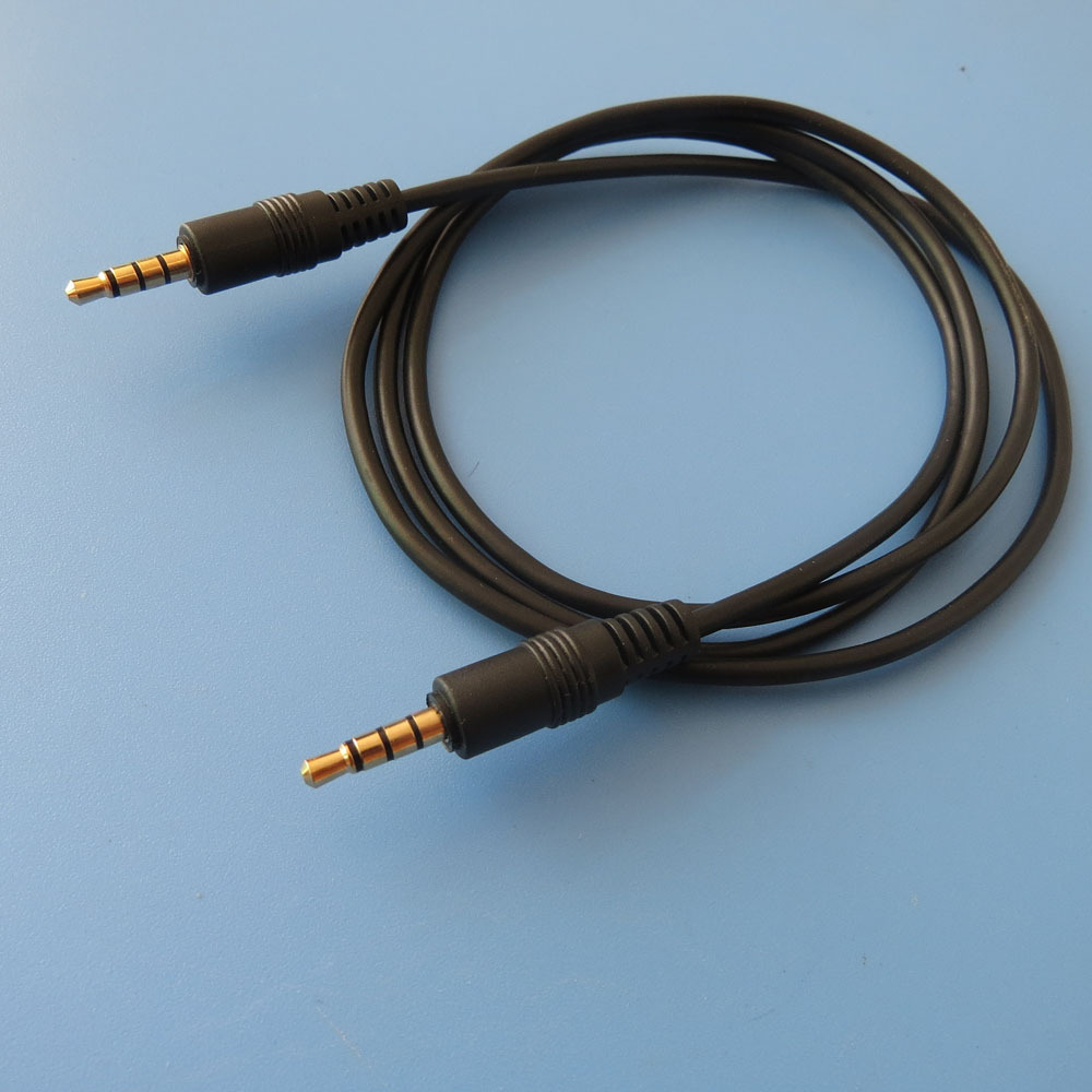 5车载aux音频线弯头车用3.5mm公对公4节通用电脑手机