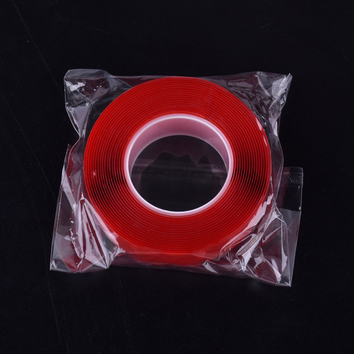 Factory Wholesale 1.5-Inch Small Tube Core Red Film Transparent Seamless Double-Sided Adhesive Strongly Fixed High Temperature Resistance
