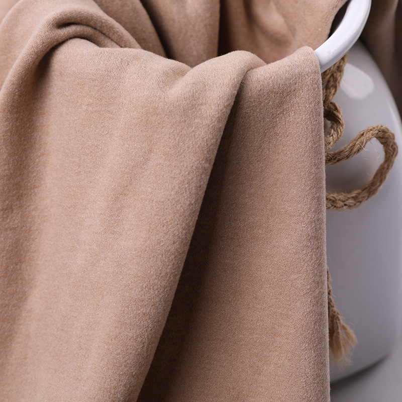 双面德绒 340g素色奥绒面料 秋冬发热内衣加厚卫衣面料