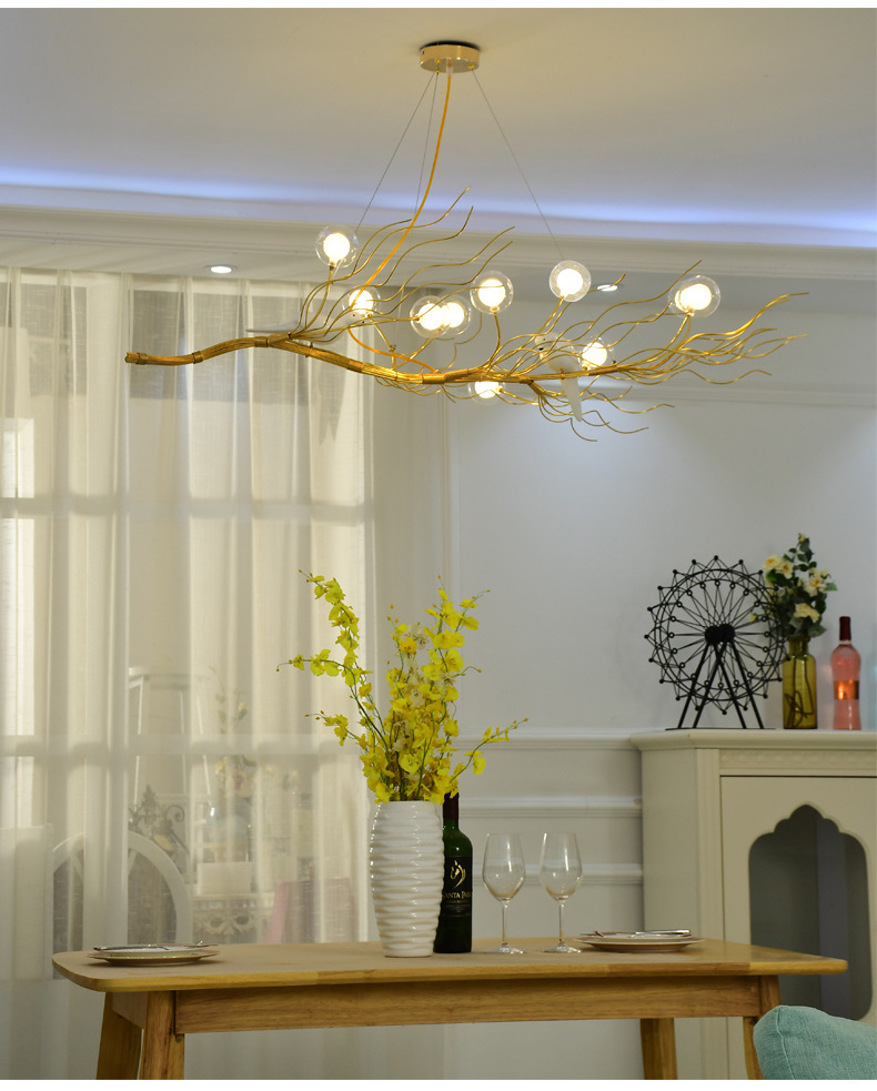 北欧客餐厅吊灯创意个性树枝灯服装店茶艺橱窗吧台艺术装饰灯具