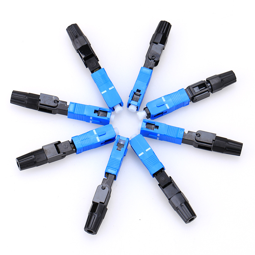 电信级sc光纤冷接子冷接头ftth预埋式皮线光缆大方口