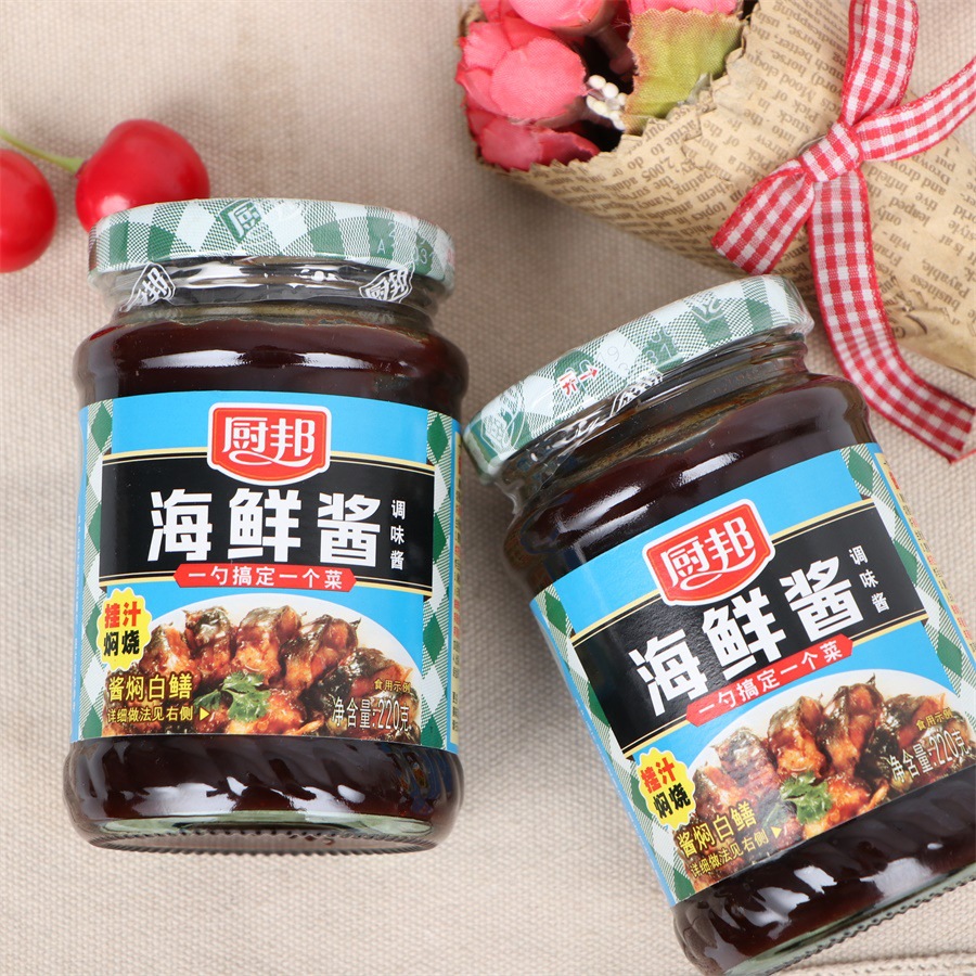 厨邦海鲜酱220g/瓶拌饭拌面红烧肉调料烧烤酱火锅调料蘸酱包邮