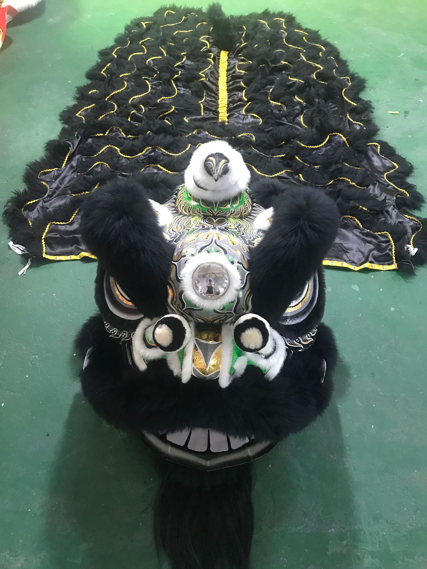 0成交0千克直供佛装南狮醒狮用品澳洲羊毛彩色羊皮龙狮道具狮头舞狮