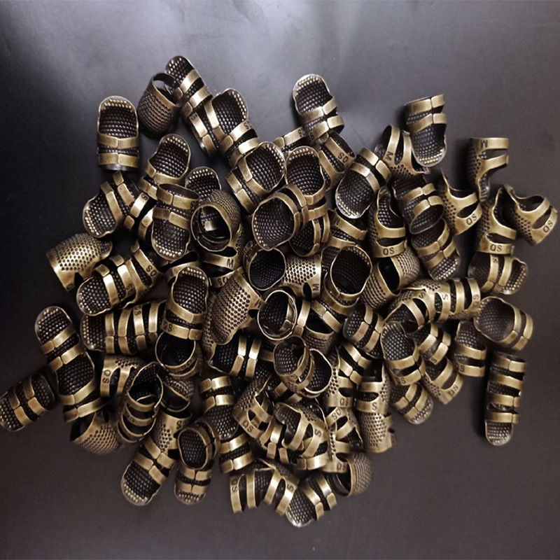 复古全铜指甲顶针金属缝纫顶针十字绣顶针可调节顶针缝纫顶针器