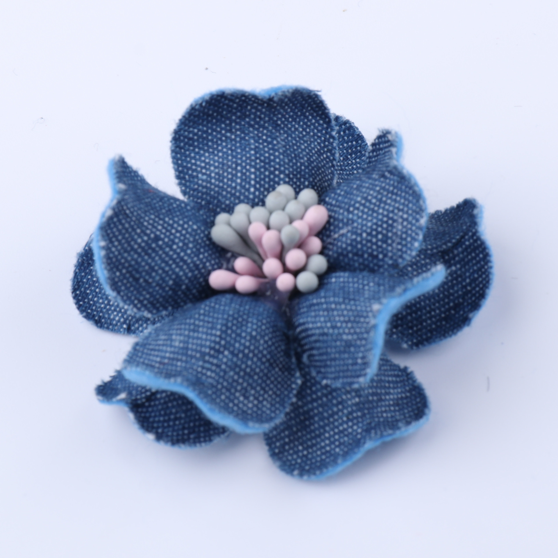 布艺花朵牛仔花韩版牛仔花定型花diy手工花朵手工发饰diy手工花