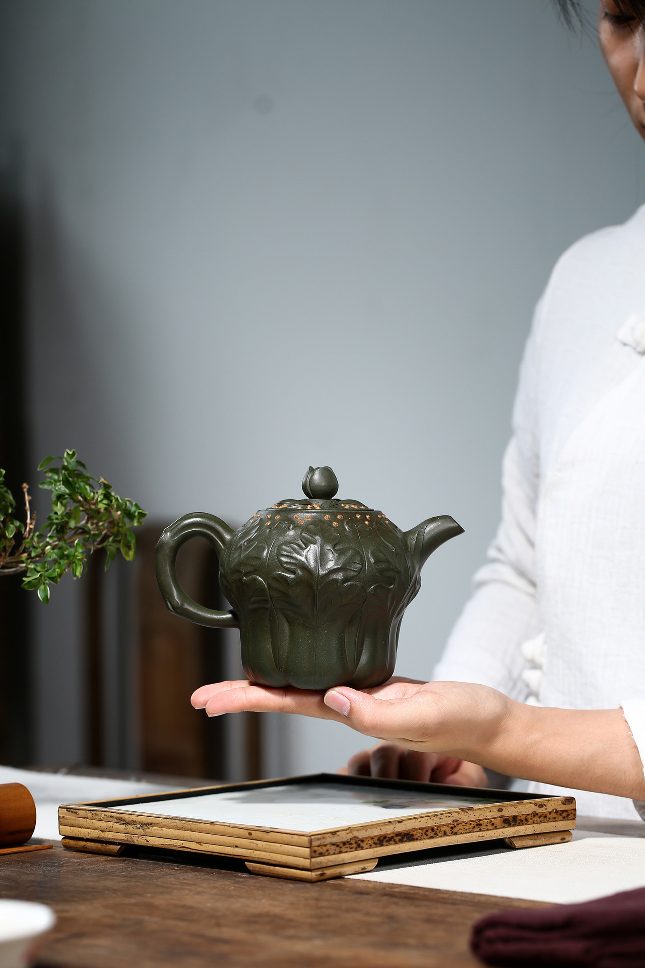 紫砂壶纯手工仿老壶茶壶民国绿泥百财壶功夫茶具茶壶定制批发代理