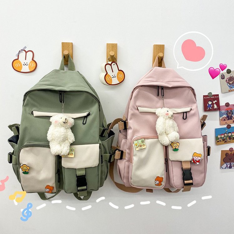 Factory Wholesale 2020 New Japanese Ins Style Creative Funny Personality Cute Cartoon Badge Student Backpack