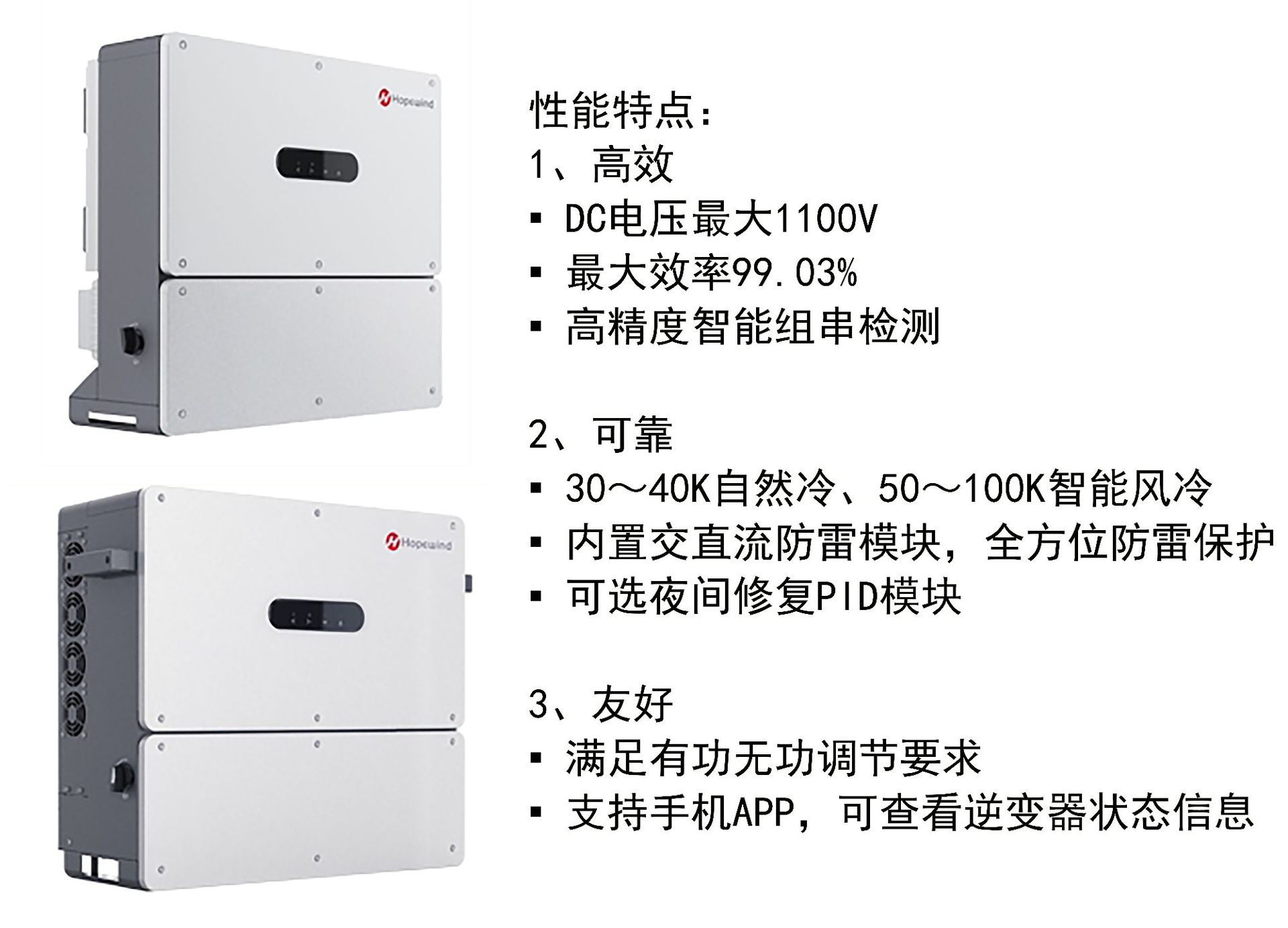 太阳能逆变器 禾望光伏逆变器 20/25/30/50kw并网光伏逆变器
