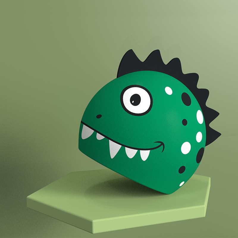 新款硅胶泳帽儿童卡通泳帽可爱恐龙游泳帽 舒适硅胶保护头发