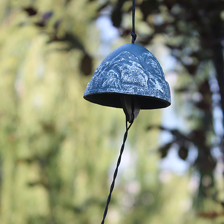 日式风铃南部铸铁工艺品铃铛 室内装饰富士山风铃 纪念品挂饰挂件