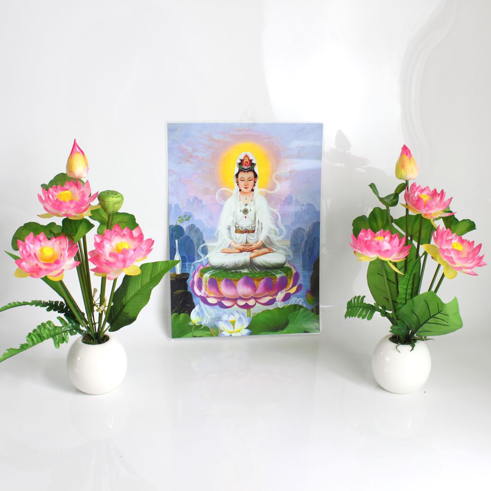 供佛莲花 荷花 佛台佛前供奉花 寺庙贡奉花还愿花供佛绢花假花