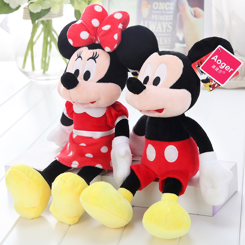 Officially Authorized Fresh Mickey Minnie Stitch Birthday Gift Children Doll Decoration Plush Toy