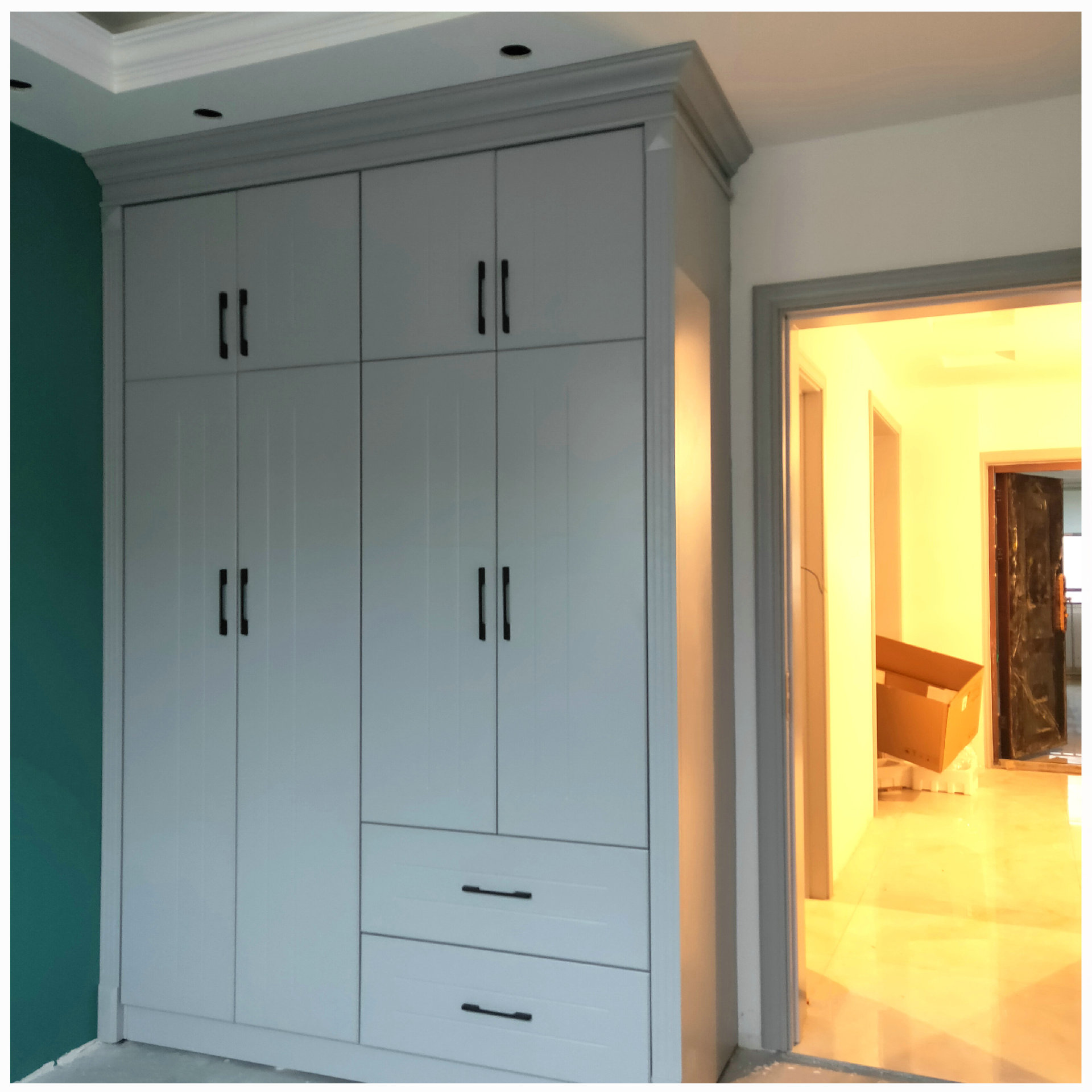 全屋定制实木衣柜 后现代轻奢家具定做 木质衣橱衣服整理收纳柜