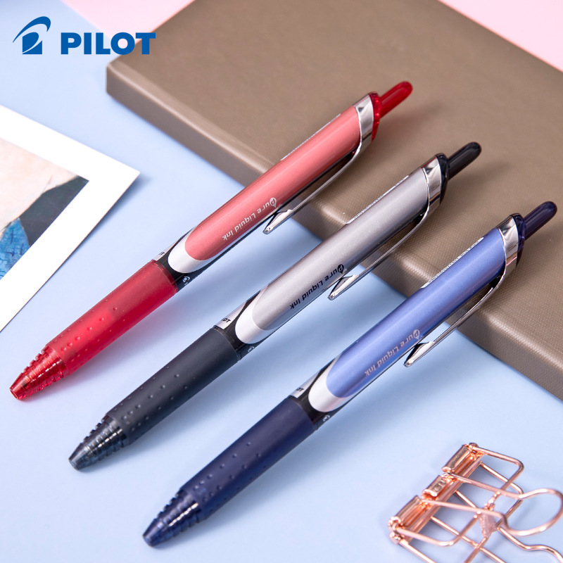 日本pilot百乐开拓王bxrt-v5rt按动水性笔中性笔办公考考试针管笔