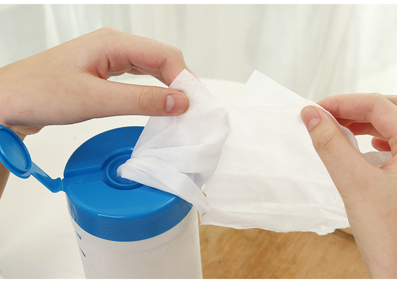 一次性消毒免洗75%酒精消毒湿巾纸桶装便携擦手家用湿纸巾可定制