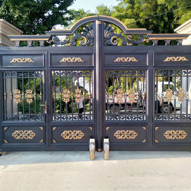 不锈钢别墅大门电动花园门不锈钢庭院门自建房院子户外围墙门双开