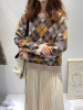 2020 Autumn and winter Plaid soft Hit color Korean Edition knitting temperament comfortable T-shirts Socket brown Socket sweater 2020 Autumn and winter Plaid soft Hit color Korean Edition knitting temperament comfortable T-shirts Socket brown Socket sweater