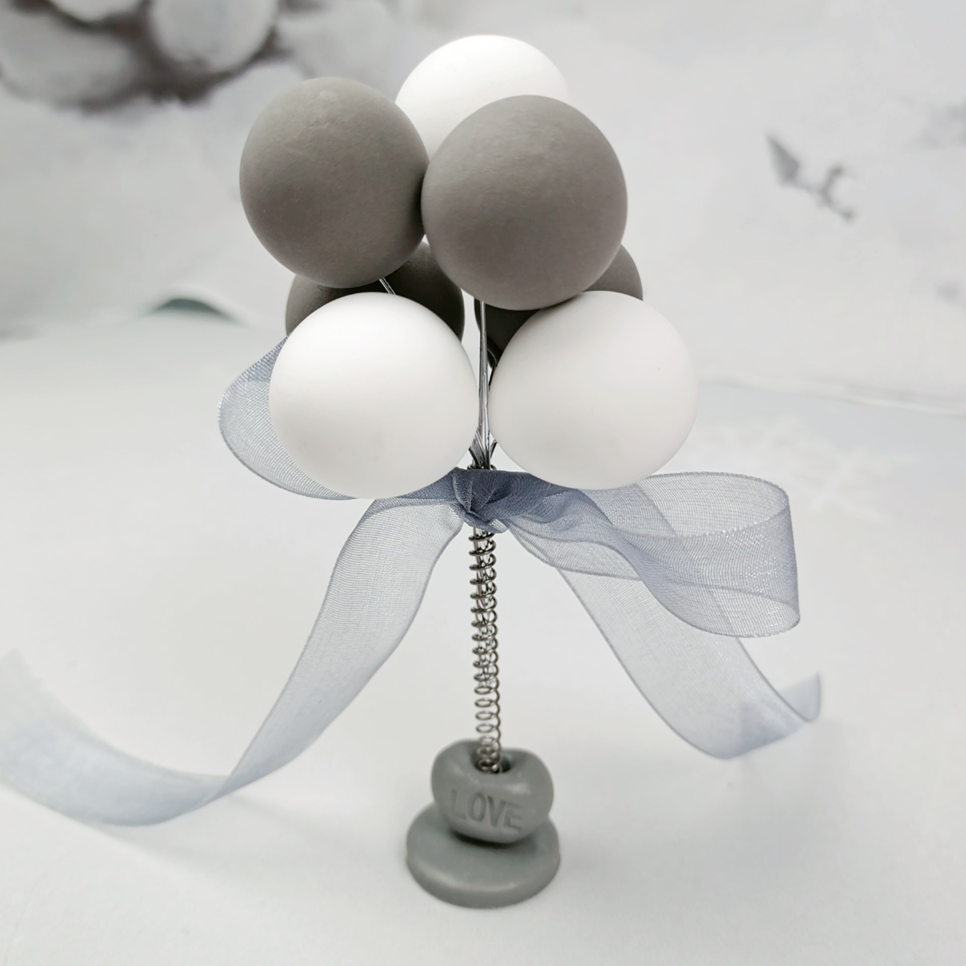 馨睿7个球带弹簧摇摆气球二次元昭君装饰车摆件粘土告白气球装饰