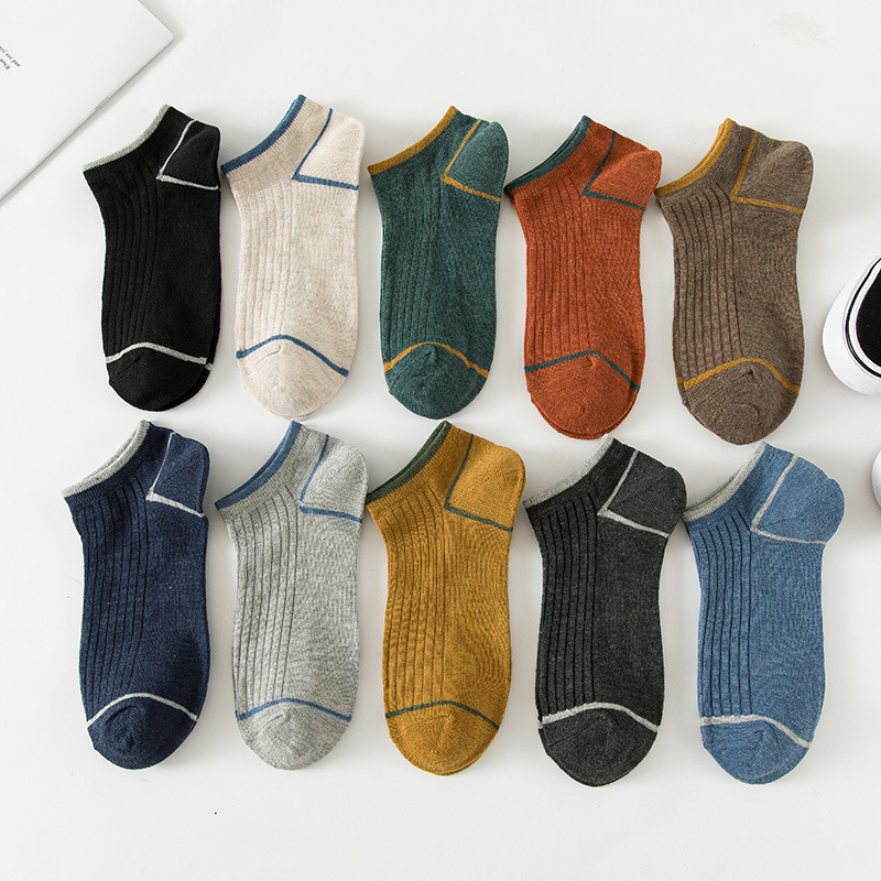 Socks Spring/Summer Thin Ankle Sock Men Spring/Summer Low-Cut Breathable Sports Short Black Sweat-Absorbent Men's Socks Men